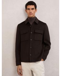 Reiss - Wool-Blend Twin-Pocket Overshirt - Lyst