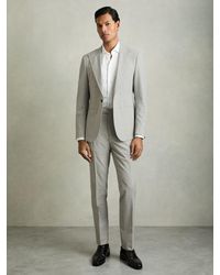 Reiss - Puppytooth-Check Suit Trousers Slim-Fit - Lyst