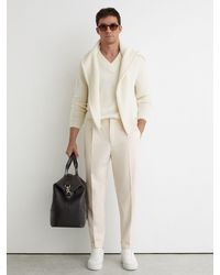 Reiss - Relaxed Drawstring Trousers With Turn-Ups - Lyst