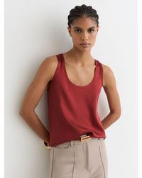 Reiss - Silk-Front Cami Top - Lyst