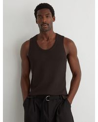 Reiss - Watson Sleeveless Textured Tank Top - Lyst