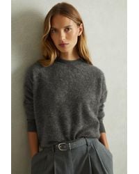 Reiss - 100% Brushed Cashmere Crew Neck Jumper - Lyst