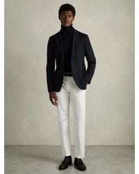 Reiss - Pitch - White Washed-cotton Slim-fit Chinos, 36 - Lyst