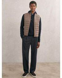 Reiss - Brushed Jersey Quilted Gilet - Lyst