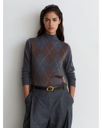Reiss - Leather Sculpted-Buckle Belt - Lyst