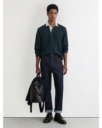Reiss - Cotton Rugby-Stripe Polo Shirt - Lyst