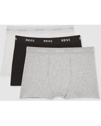 Reiss - Heller - Multi Stretch-cotton Logo-waistband Boxers 3 Pack, S - Lyst