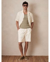 Reiss - Serra - Off White | Ché Fringed-wave Shorts, Xl - Lyst