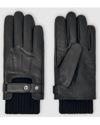 Reiss - Sanford - Black Gloves, L - Lyst