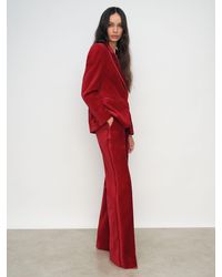Reiss - Velvet Tuxedo-Stripe Flared Trousers - Lyst