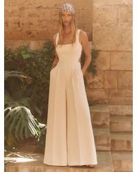 Reiss - Wide-Leg Cut-Out Jumpsuit - Lyst