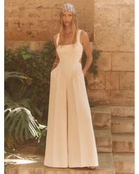 Reiss - Wide-Leg Cut-Out Jumpsuit - Lyst