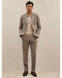 Reiss - Montepuliciano - Atelier Mocha Brown Atelier Wool Single-breasted Blazer Pinstripe Classic-fit, 44 - Lyst