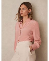 Reiss - Silk Embossed-Button Shirt - Lyst