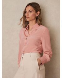 Reiss - Silk Embossed-Button Shirt - Lyst