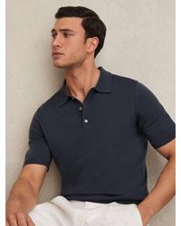 Reiss - Merino Wool Short-Sleeve Polo Shirt - Lyst