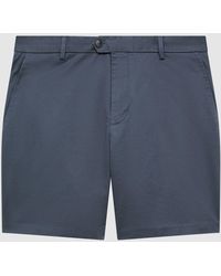 Reiss - Wicket - Airforce Blue Regular Length Cotton Chino Shorts With Stretch, 38 - Lyst