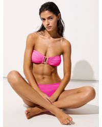 Reiss - Pleat-Detail Triangle Bikini Top - Lyst