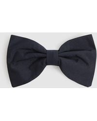 Reiss - Grosgrain Silk Bow Tie, Dark - Lyst