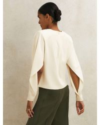 Reiss - Atelier Crepe Turn-Lock Top - Lyst