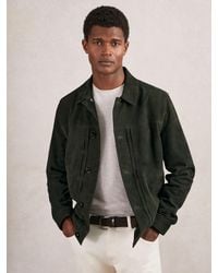 Reiss - Suede Worker Jacket - Lyst