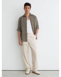 Reiss - Cotton And Wool Relaxed-Fit Trousers - Lyst