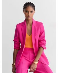 Reiss - Single-Breasted Suit Blazer With Linen - Lyst