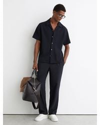 Reiss - Textured Cuban-Collar Shirt - Lyst