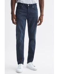 Reiss - Littleton - Indigo Slim Fit Mid Rise Jeans, 32 - Lyst