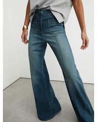 Reiss - Patch-Pocket Flared Jeans - Lyst