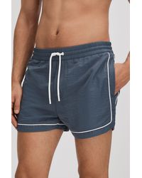 Reiss - Azure - Airforce Blue Piped Drawstring Swim Shorts - Lyst