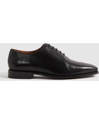 Reiss - Mead - Black Leather Lace-up Shoes - Lyst