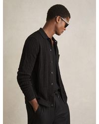 Reiss - Cotton-Blend Textured Knit Shirt - Lyst