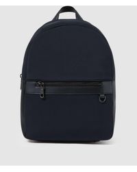 Reiss - Drew Dark Navy Neoprene Zipped Backpack - Blue Plain - Lyst