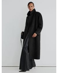 ATELIER - Wool-Blend Blind-Seam Double-Breasted Coat - Lyst