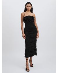 Acler - Gathered Midi Dress - Lyst