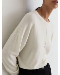 Reiss - Wool-Blend Reverse-Seam Jumper With Cashmere - Lyst