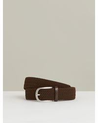 Reiss - Elmont - Mid Brown Elmont Woven Belt - Lyst
