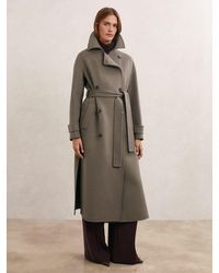 Reiss - Wool-Blend Belted Blindseam Coat - Lyst