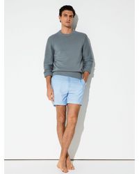 Reiss - Darli - Soft Blue Ombré Geometric-print Swim Shorts, Xs - Lyst