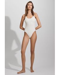 GOOD AMERICAN - Cloud White Always Fits Textured Swimsuit - Lyst