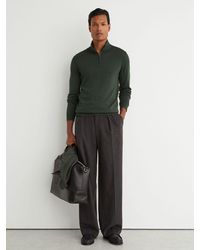Reiss - Merino Wool Half-Zip Jumper - Lyst