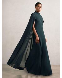 Reiss - Petite Crepe Cape Maxi Dress - Lyst