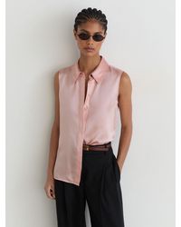 Reiss - Silk Sleeveless Shirt - Lyst