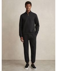 Reiss - Cotton-Blend Ribbed Drawstring Joggers - Lyst