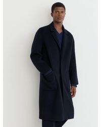 Reiss - Wool-Blend Blindseam Relaxed-Fit Coat - Lyst