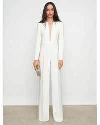 Reiss - Plunge-Neck Split-Sleeve Jumpsuit - Lyst