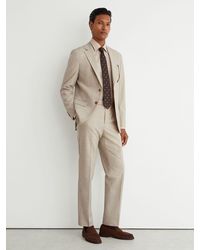 Reiss - Wool Pin-Check Classic-Fit Suit Trousers - Lyst