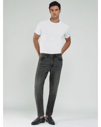 Reiss - Relaxed-Fit Cropped Jeans - Lyst