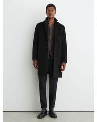 Reiss - Wool-Blend Single-Breasted Epsom Coat - Lyst